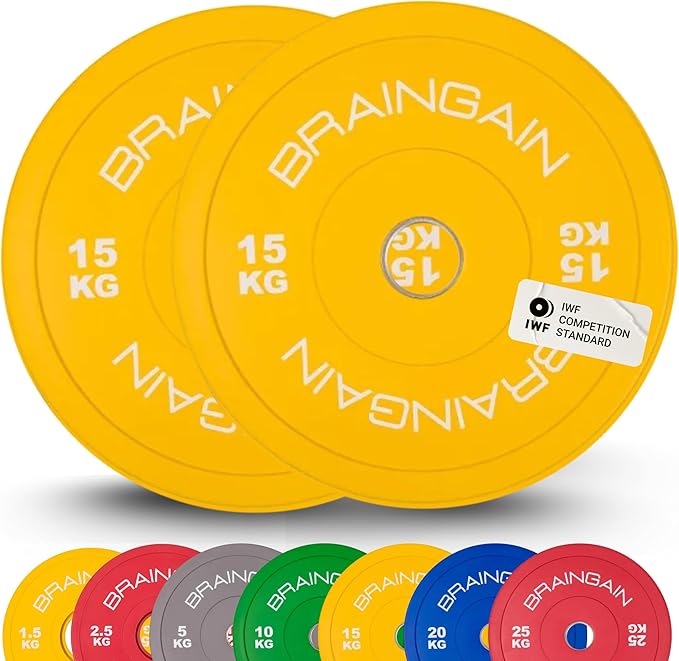 Farbige HD-Stoßstangengewicht-Gummiplatten - 5 kg bis 25 kg