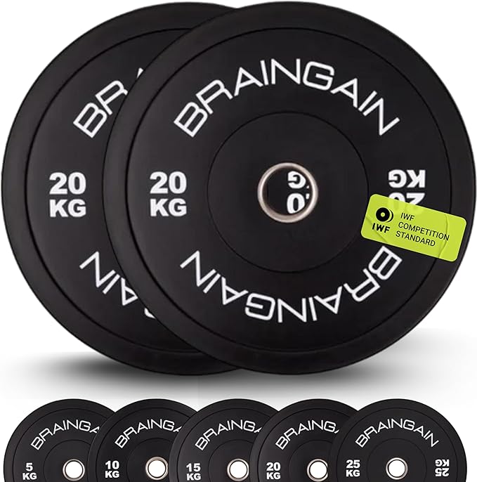 Schwarze HD Bumper Gewichtsscheiben aus Gummi – 5 kg bis 25 kg