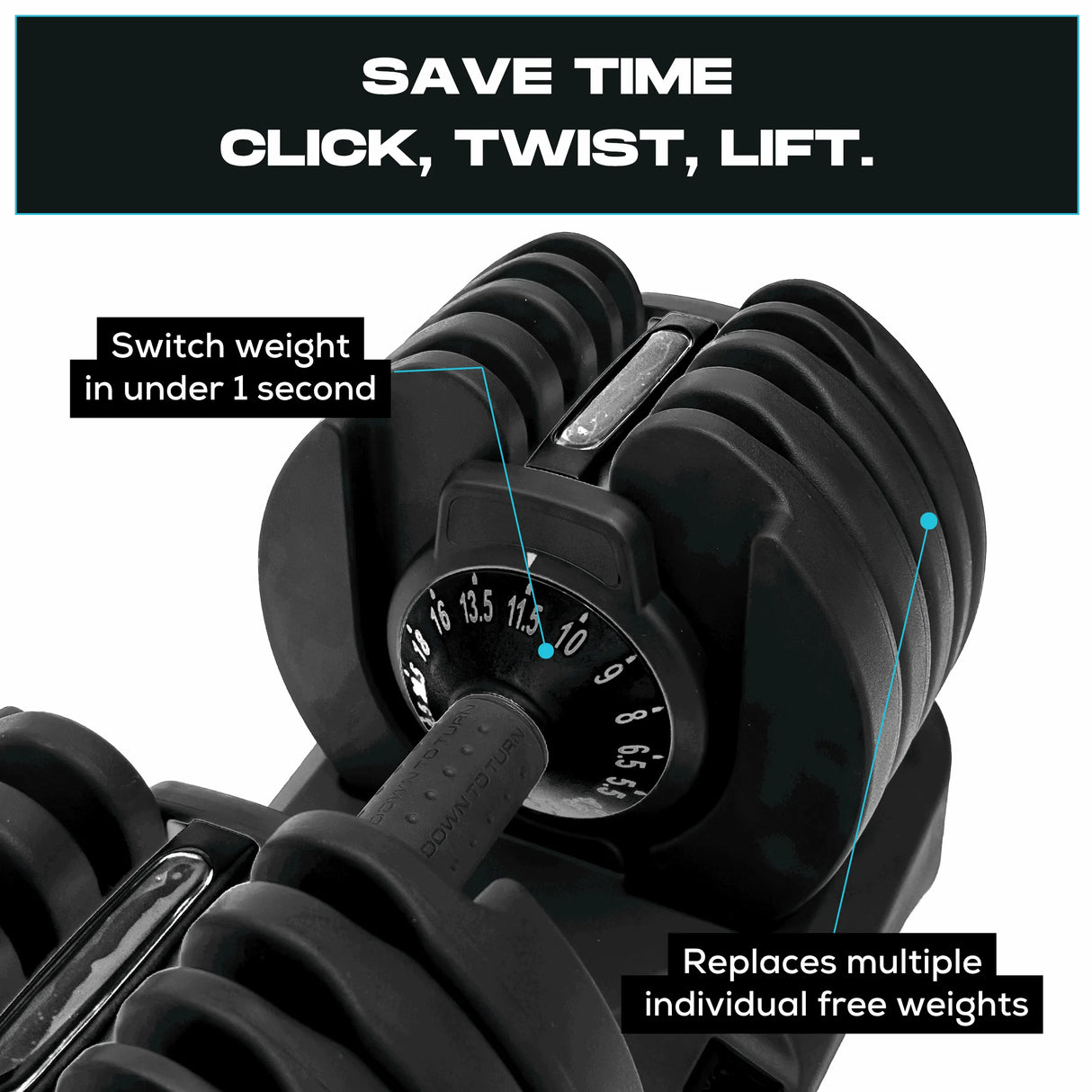 24kg Adjustable Dumbbell (Pair)