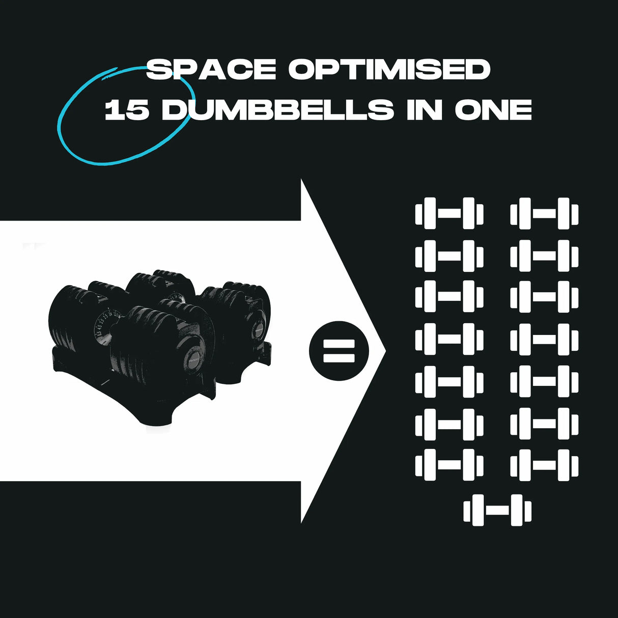 24kg Adjustable Dumbbell (Pair)
