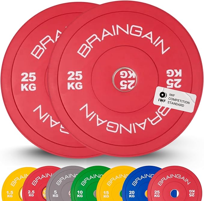 Farbige HD-Stoßstangengewicht-Gummiplatten - 5 kg bis 25 kg