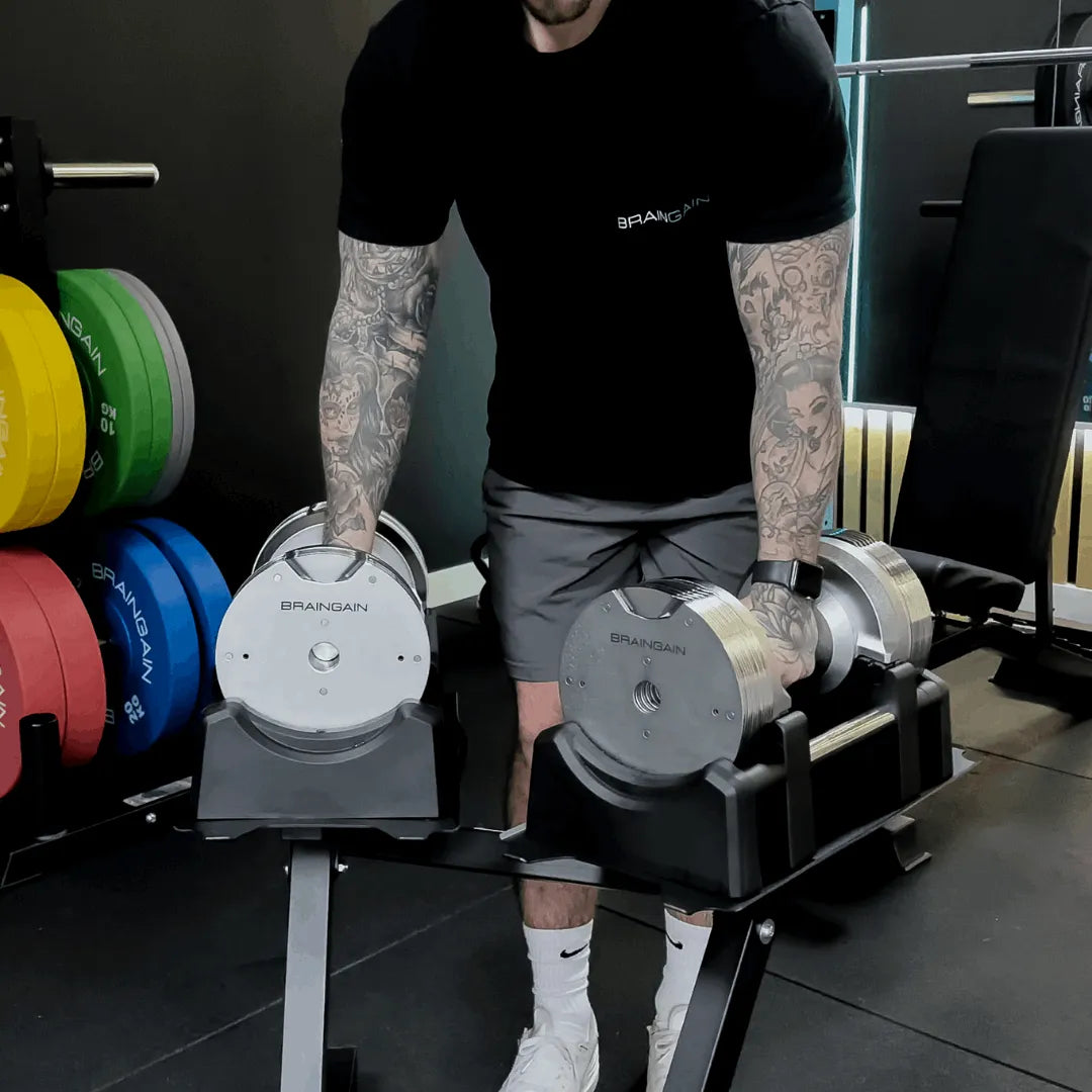 41.5kg Chrome Adjustable Dumbbell (Pair) - 1.5kg Increment