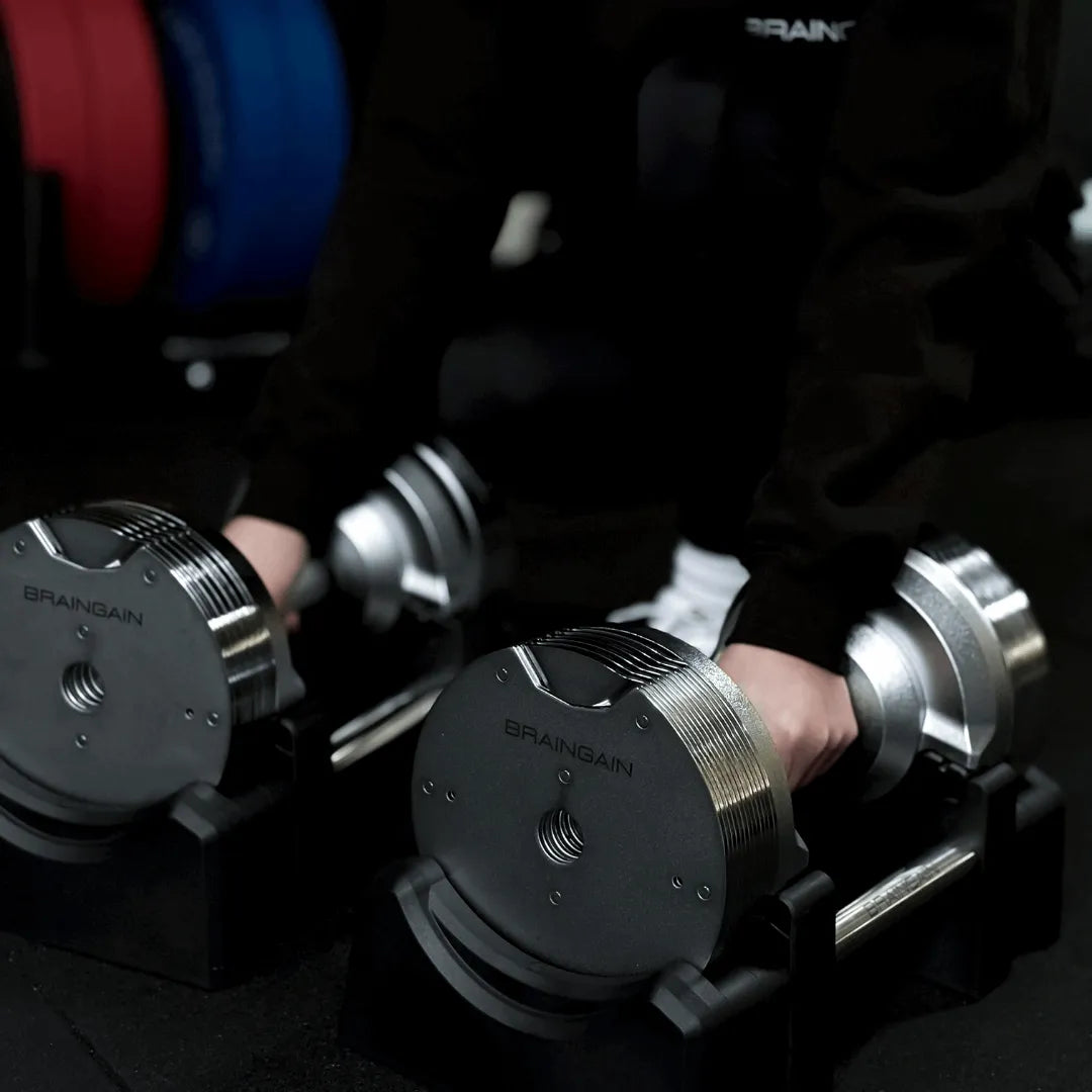 41.5kg Chrome Adjustable Dumbbell (Pair) - 1.5kg Increment