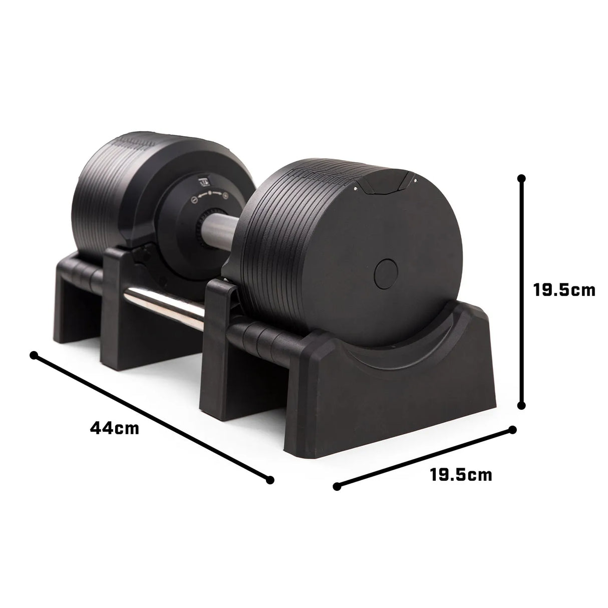 41.5kg Black Adjustable Dumbbell (Pair) - 1.5kg Increment (Gen 4)