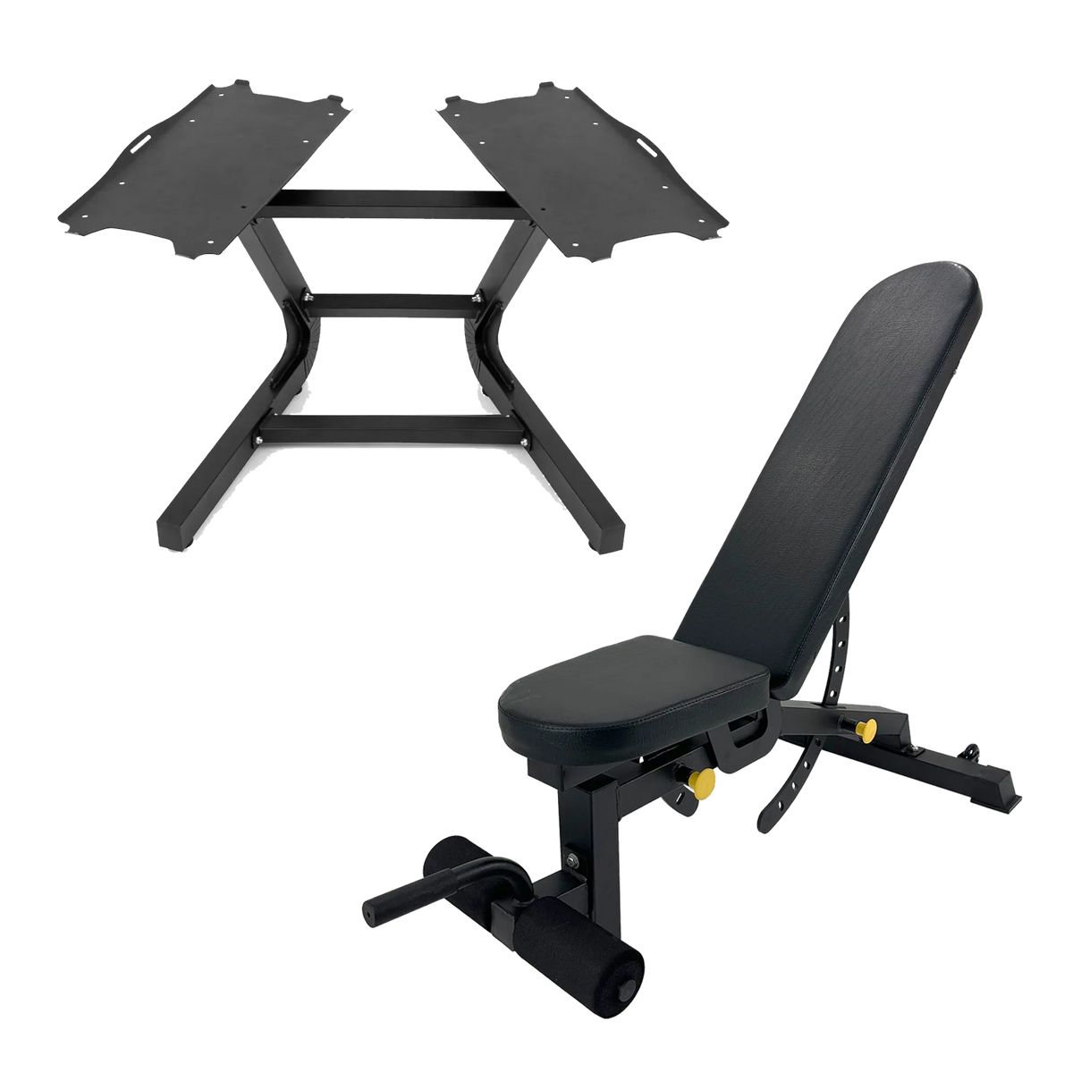 Pro Dumbbells Stand and Adjustable Bench