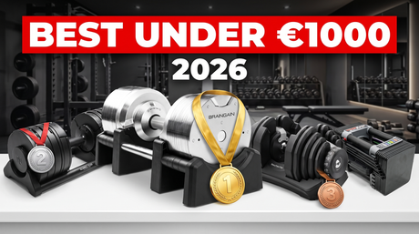 Ranking of the best adjustable dumbbells under €1000 in 2026: BrainGain SmartBells Pro 41.5kg in first place ahead of the NÜOBELL S 240, Bowflex SelectTech 1090 and PowerBlock
