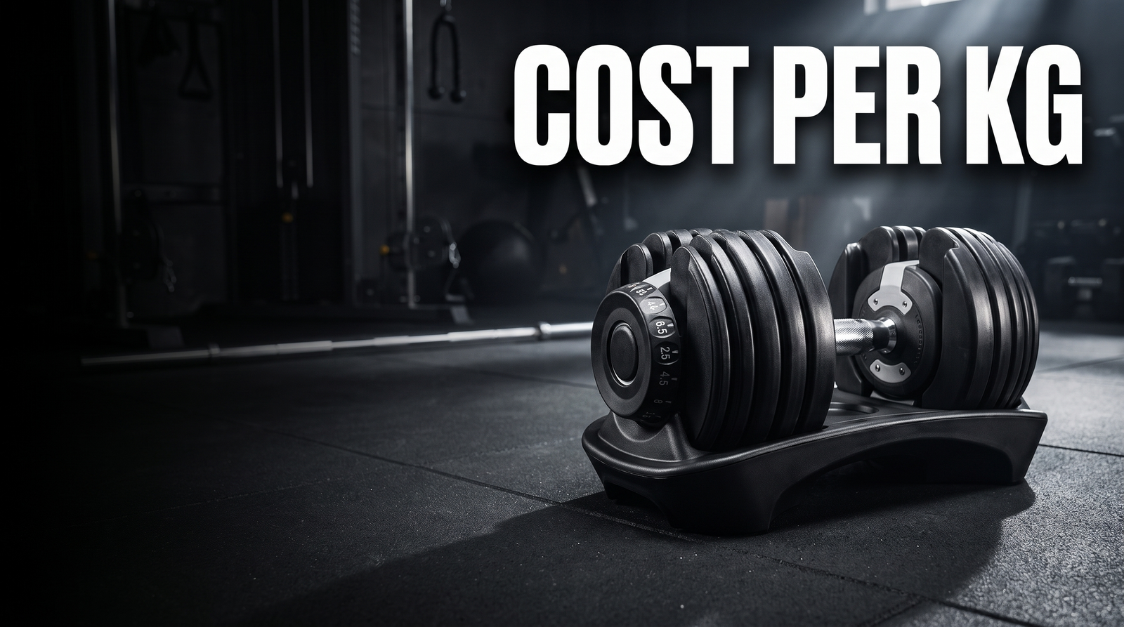BrainGain SmartBells 24kg black adjustable dumbbell, best value cost per kg in Europe