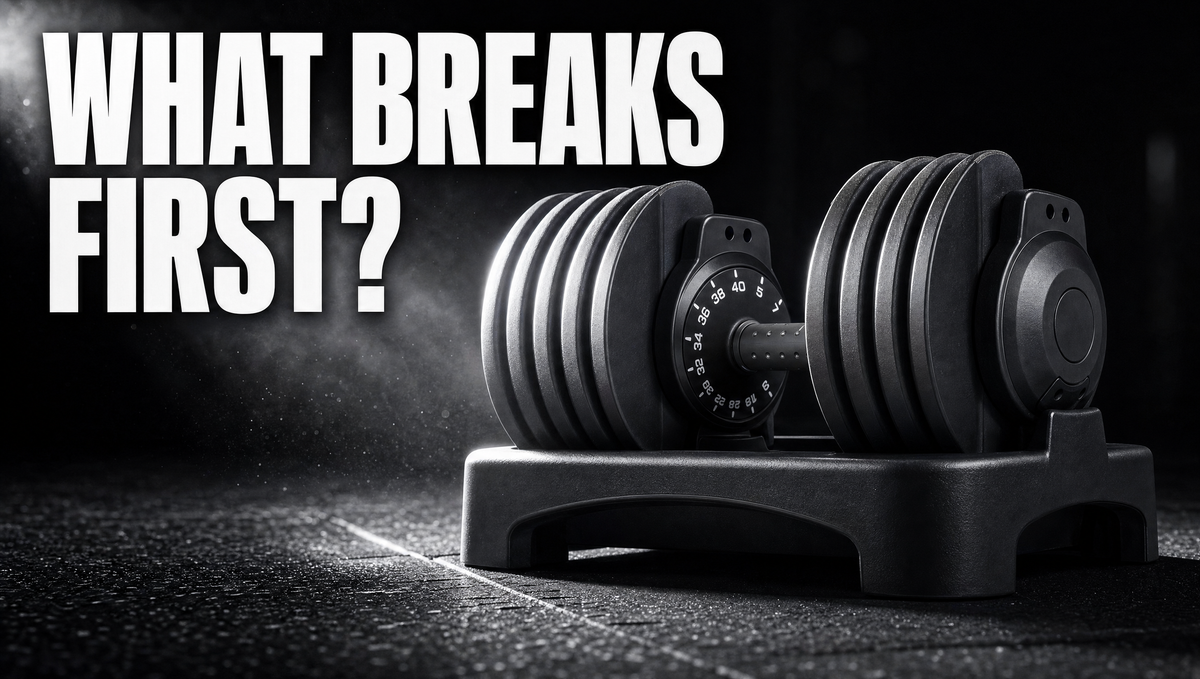 What breaks first? BrainGain SmartBells 40 kg adjustable dumbbell under a hard spotlight