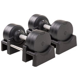 32.5kg Black Adjustable Dumbbell (Pair) - 1.5kg Increment