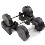 32.5kg Black Adjustable Dumbbell (Pair) - 1.5kg Increment