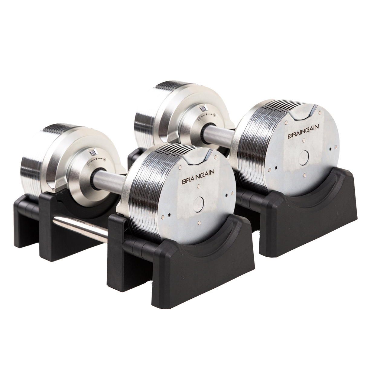 32.5kg Chrome Adjustable Dumbbell (Pair) - 1.5kg Increment