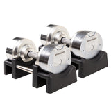 32.5kg Chrome Adjustable Dumbbell (Pair) - 1.5kg Increment