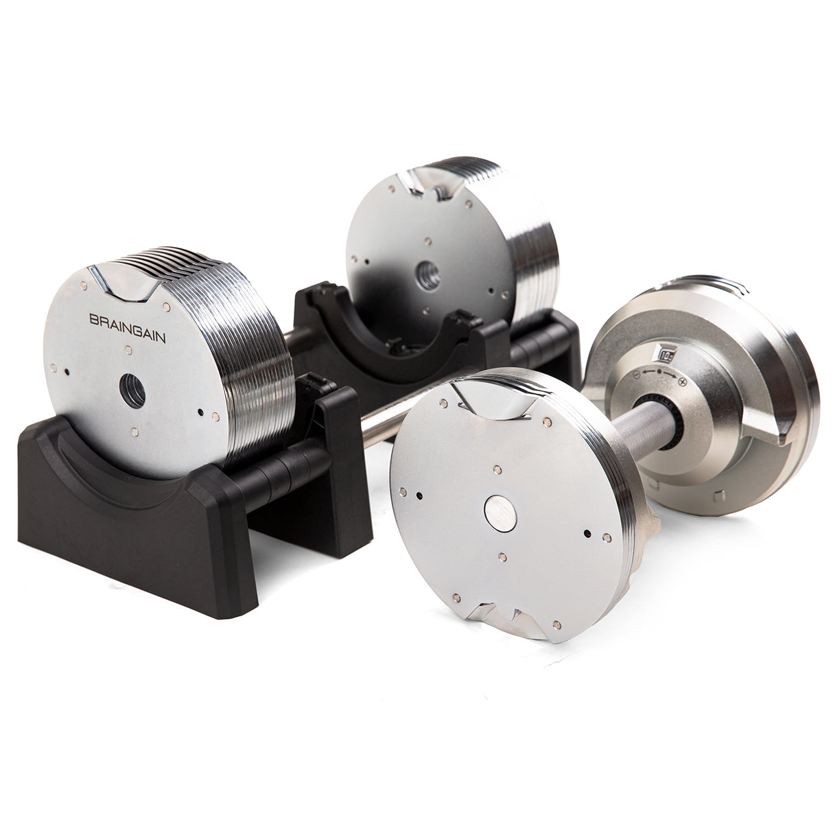 41.5kg Chrome Adjustable Dumbbell (Pair) - 1.5kg Increment