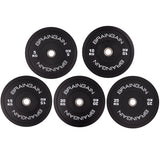 Black HD Bumper Weight Plates Rubber - 5kg to 25kg