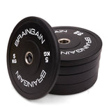 BRAINGAIN Spartan Gym Bundle (100 kg Gewichtsscheiben, 15 kg Olympiastange)