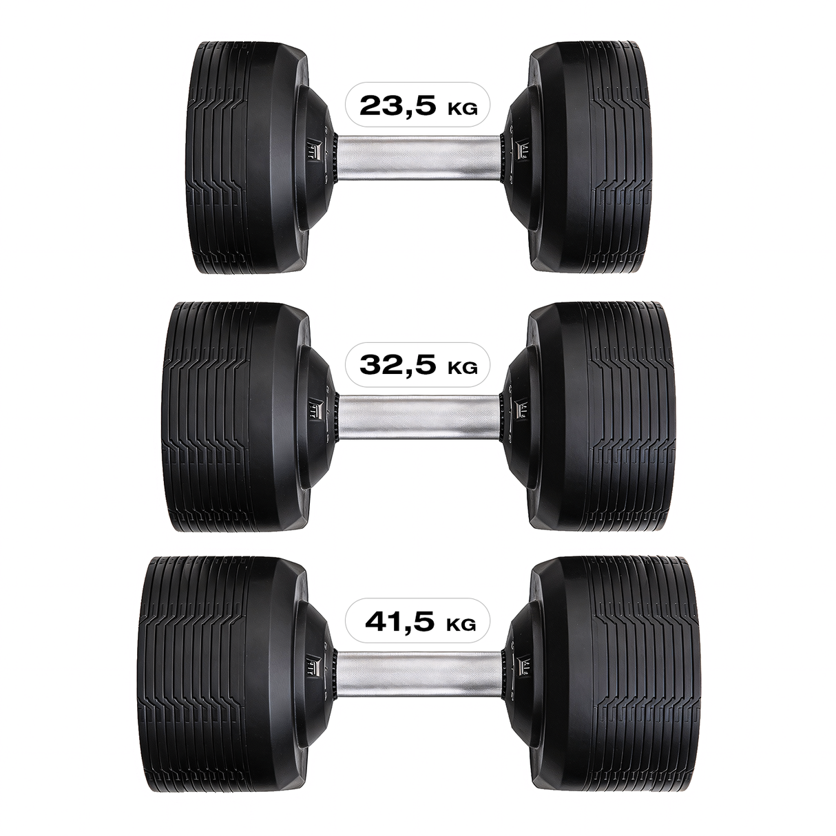 Haltères Réglables Noirs (Paire)