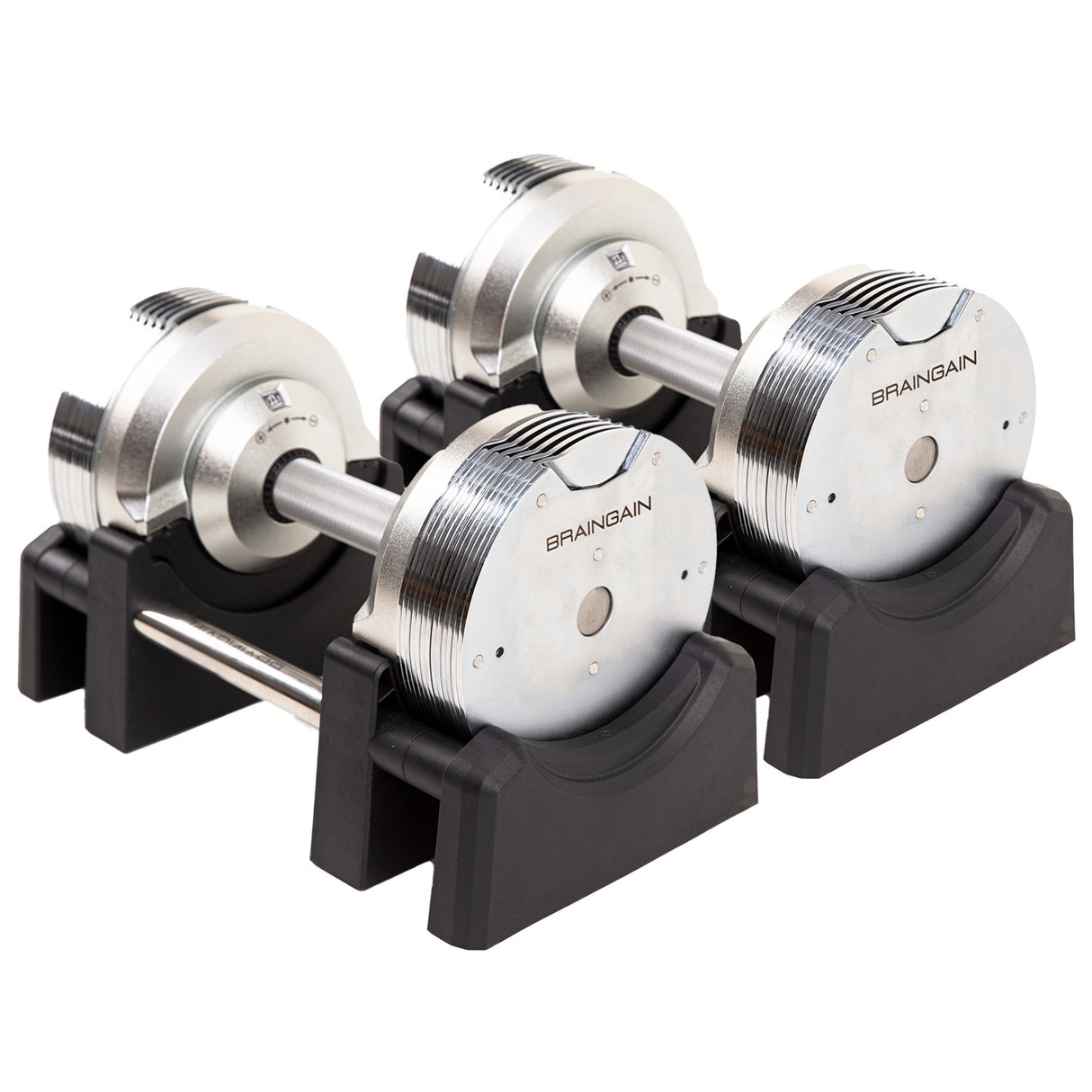 32.5kg Chrome Adjustable Dumbbell (Pair) - 1.5kg Increment