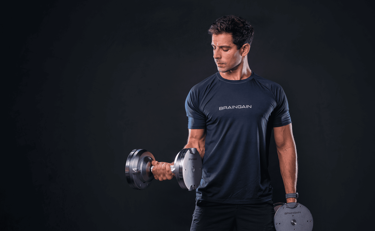Person training at home