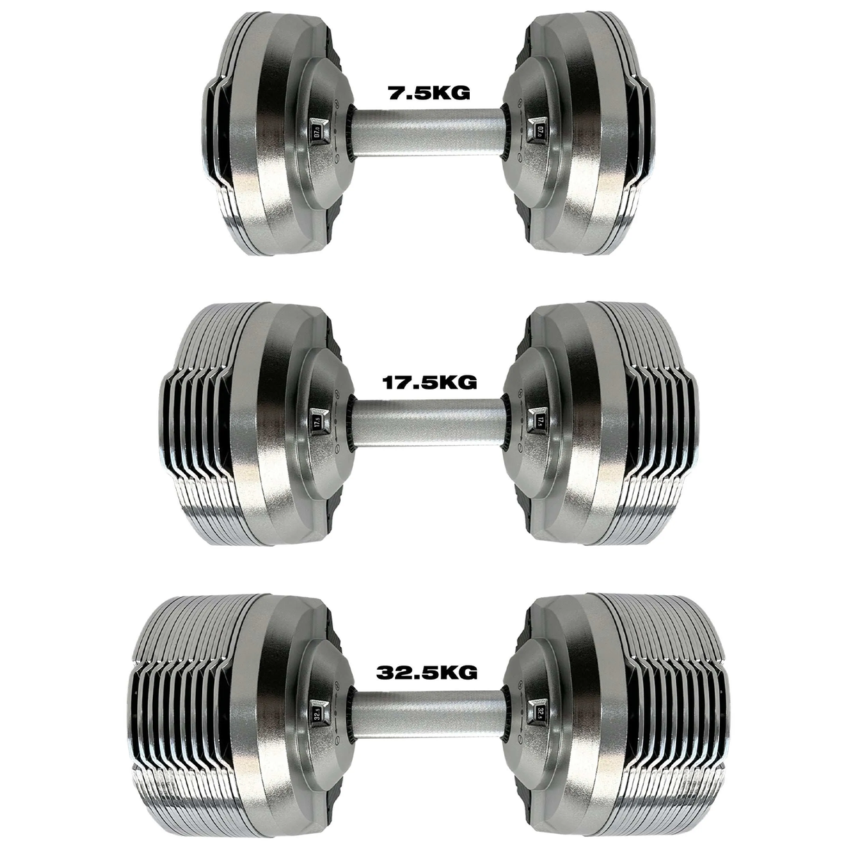 41.5kg Chrome Adjustable Dumbbells