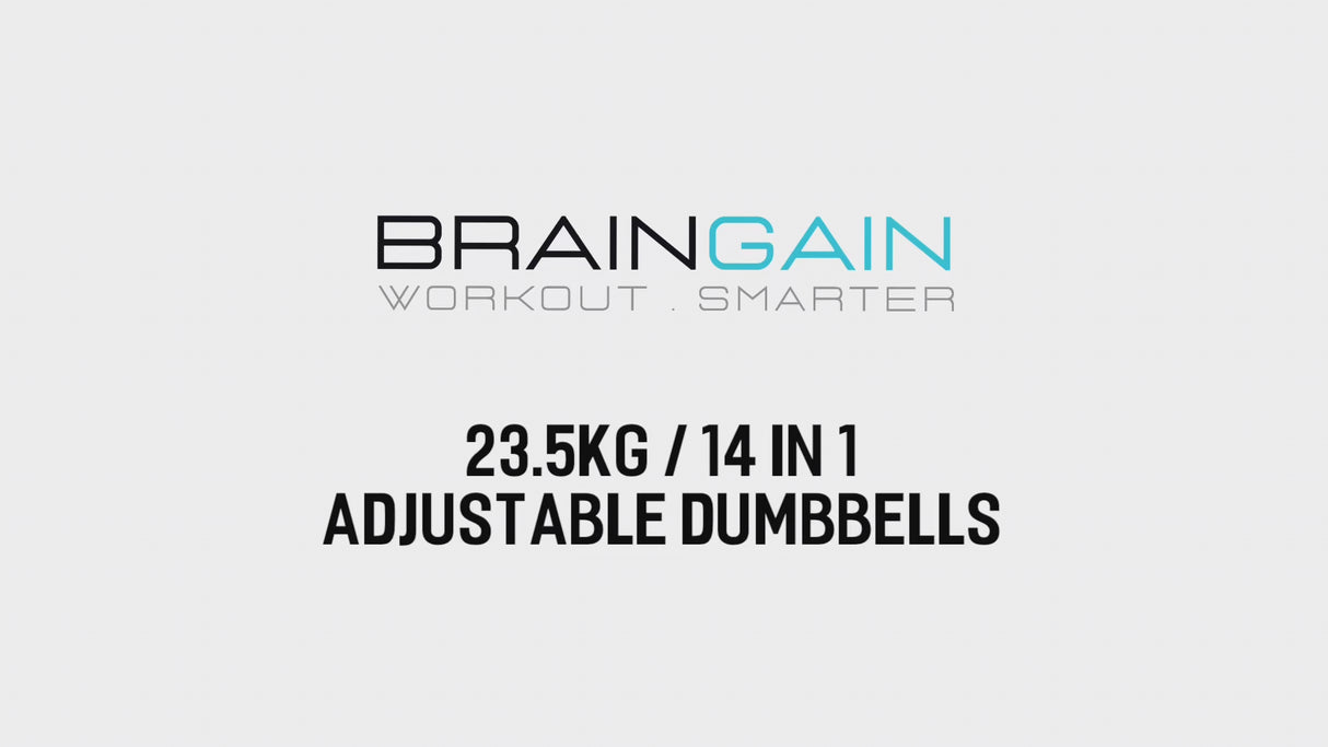 23.5kg Chrome Adjustable Dumbbell (Pair) - 1.5kg Increment